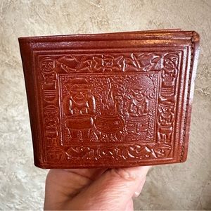 Aztec Design Leather Wallet